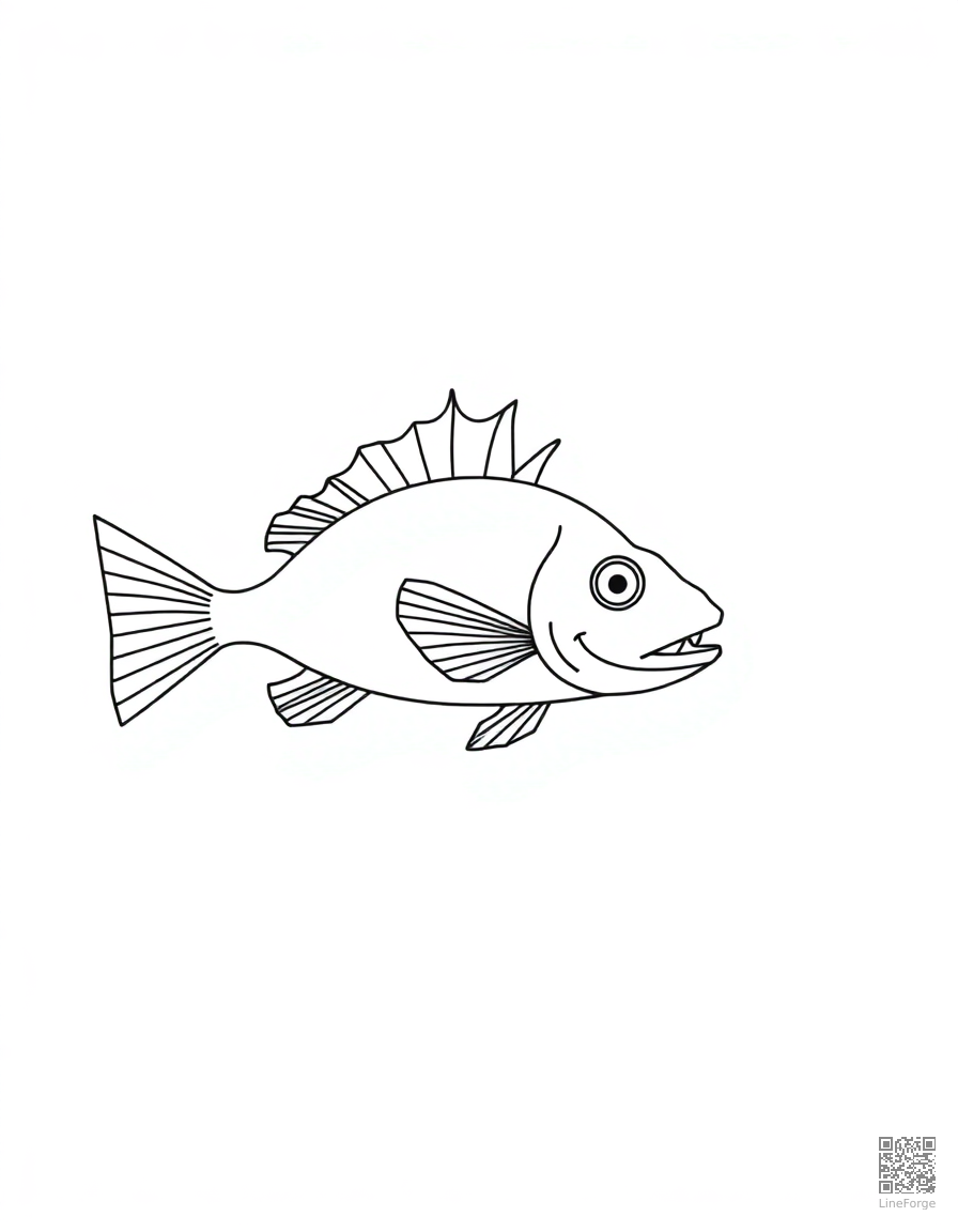 anglerfish in the deep dark ocean coloring page Minimal style - free printable