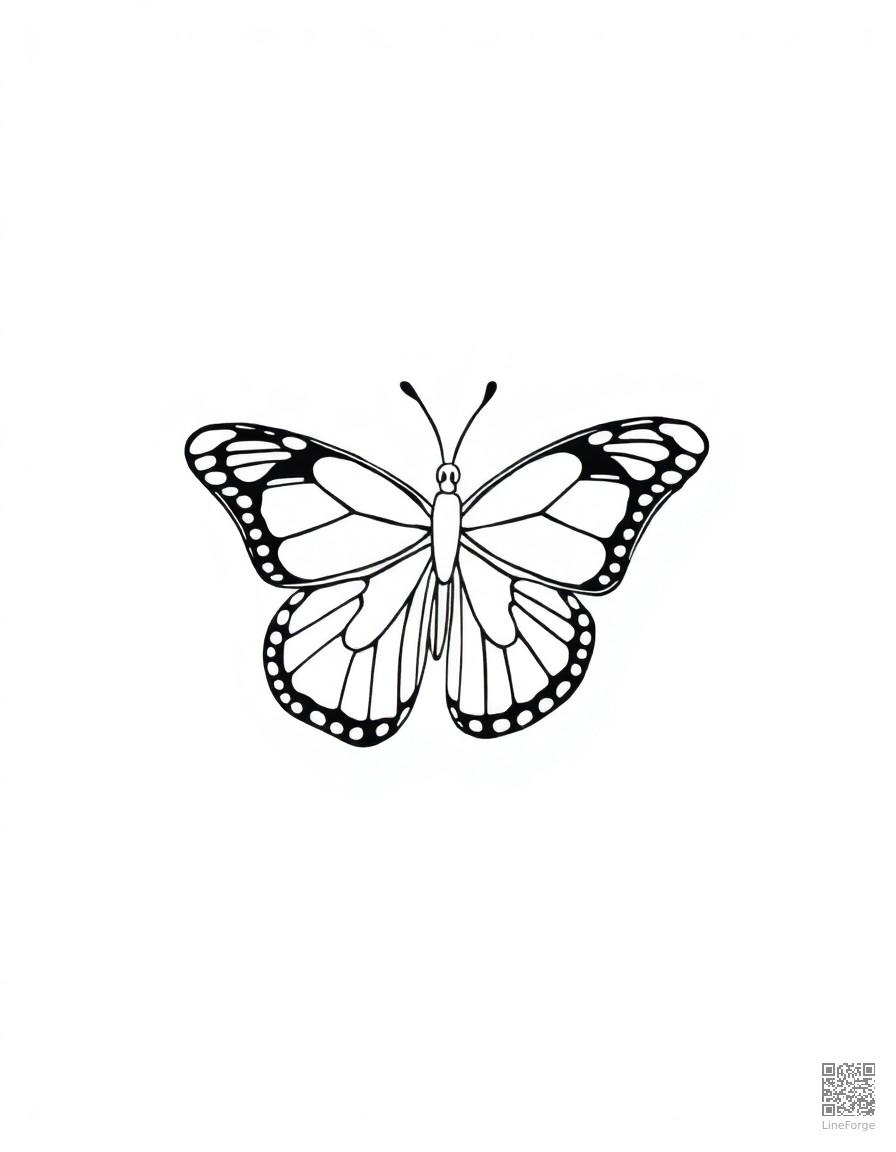 butterfly emerging from its chrysalis coloring page Minimal style - free printable
