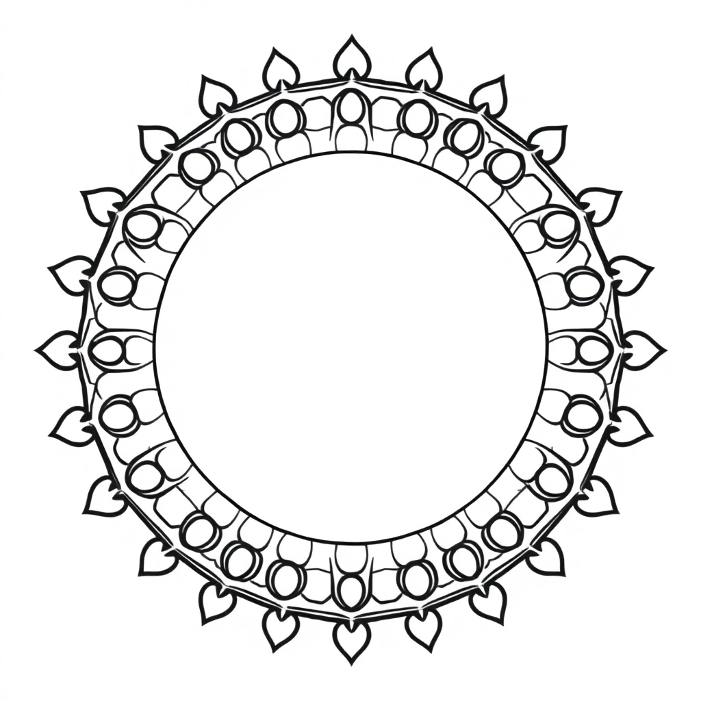 Calm the Storm Vol.1 — Mandala 2 coloring page Contour style - free printable