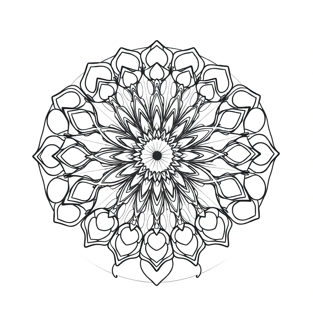 Calm the Storm Vol.1 — Mandala 27 coloring page Stipple style - free printable