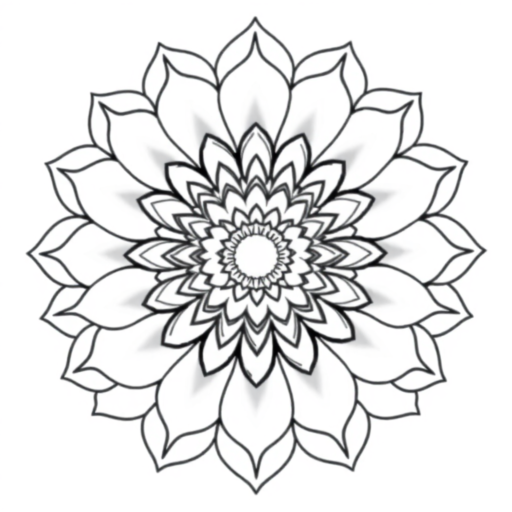 Calm the Storm Vol.1 — Mandala 30 coloring page Contour style - free printable