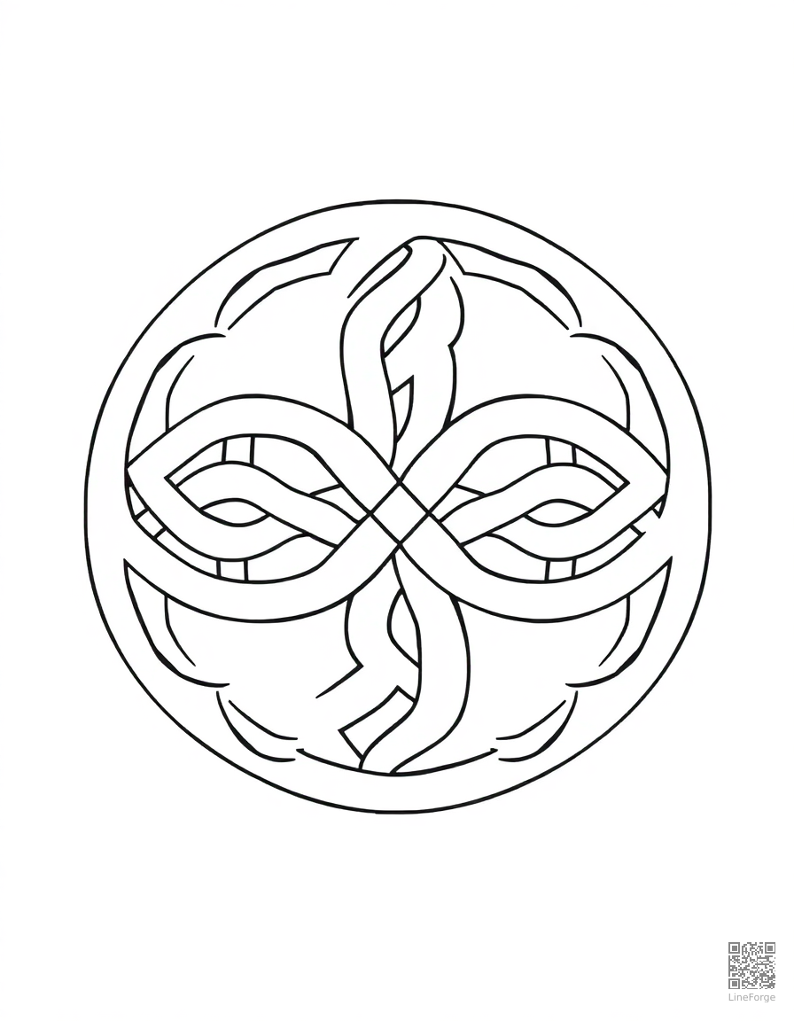 Celtic knot pattern coloring page Minimal style - free printable