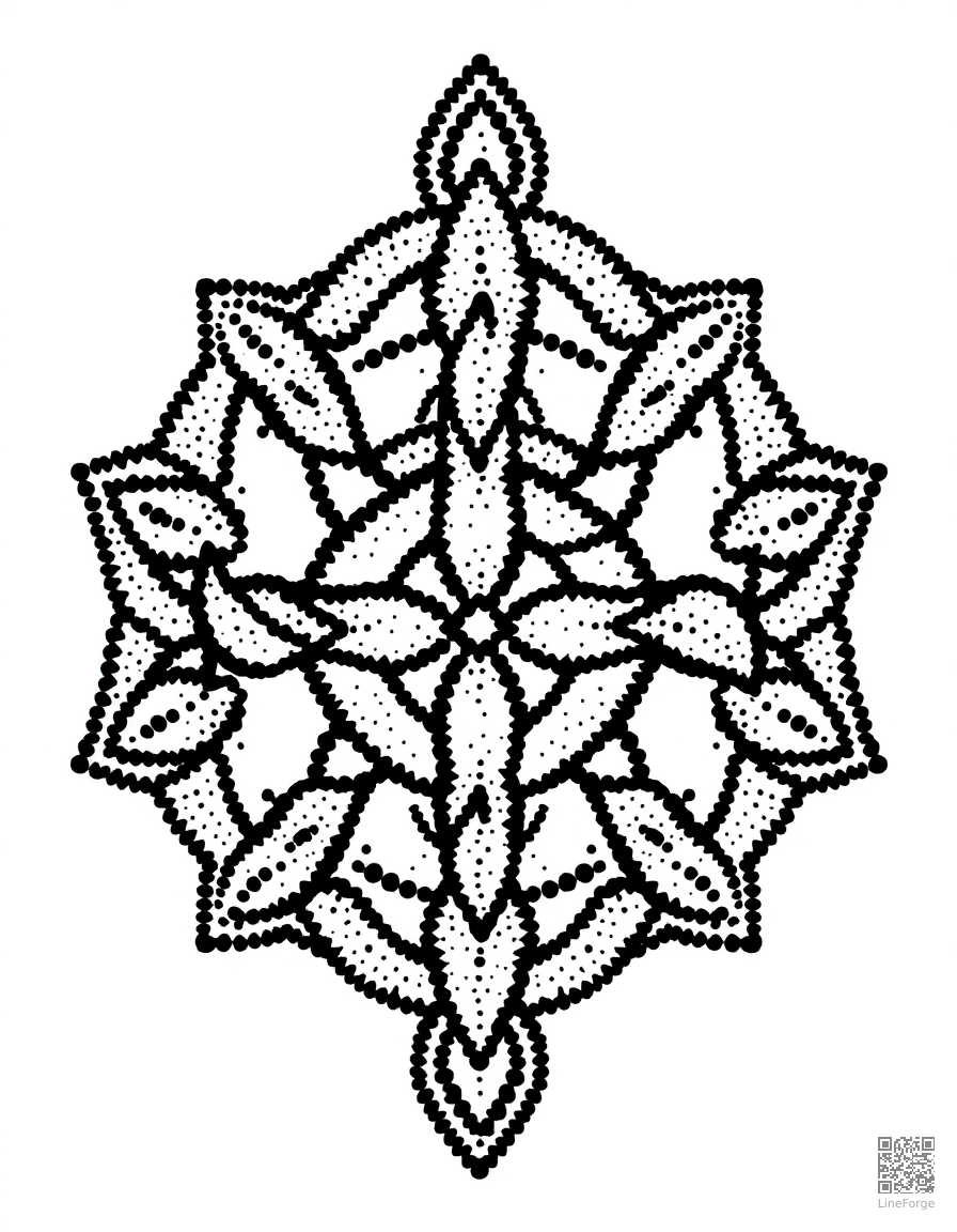 Celtic knot pattern coloring page Stipple style - free printable