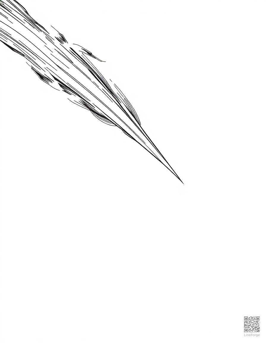 comet streaking across a starry sky coloring page Manga style - free printable