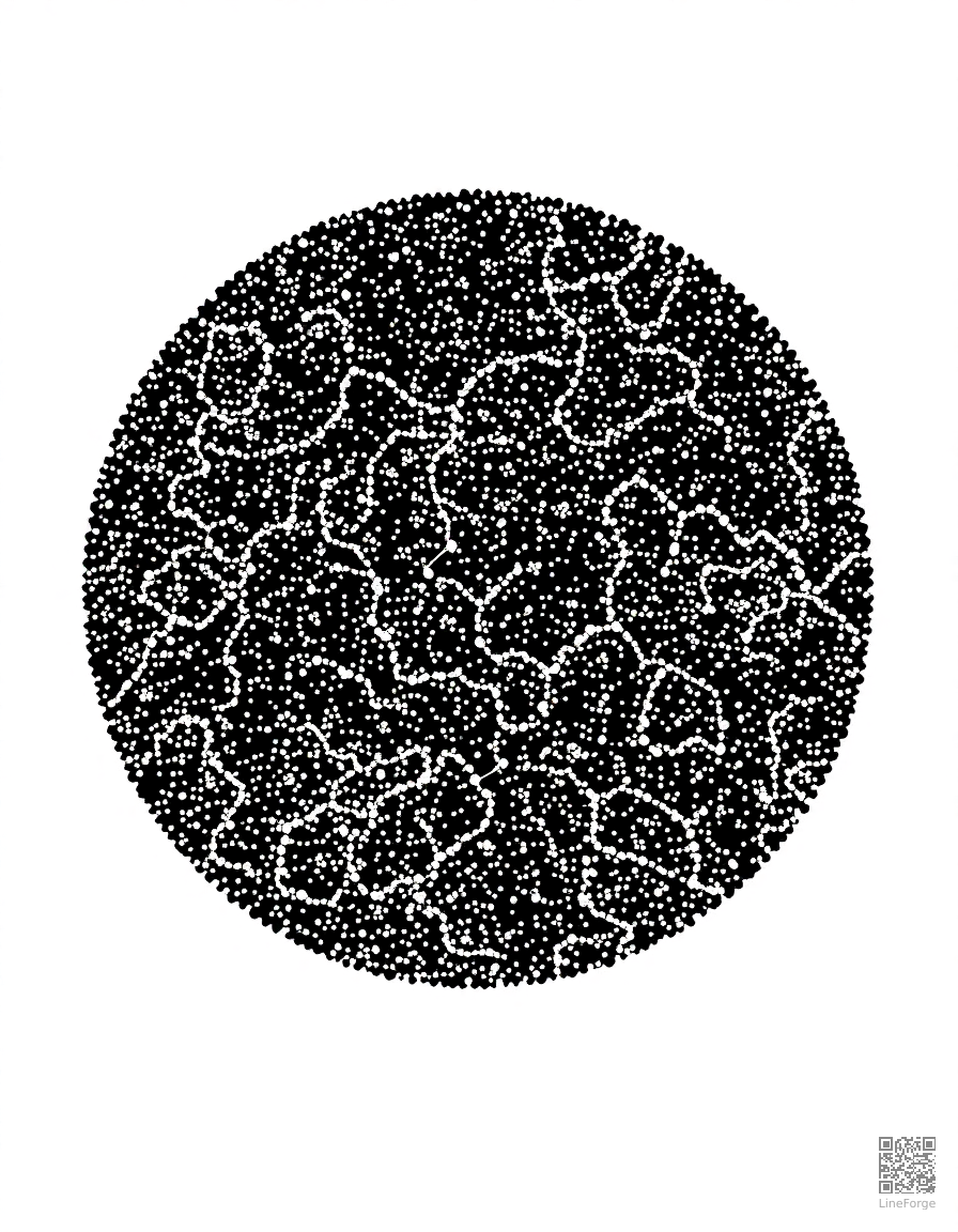 constellation map of the night sky coloring page Stipple style free printable