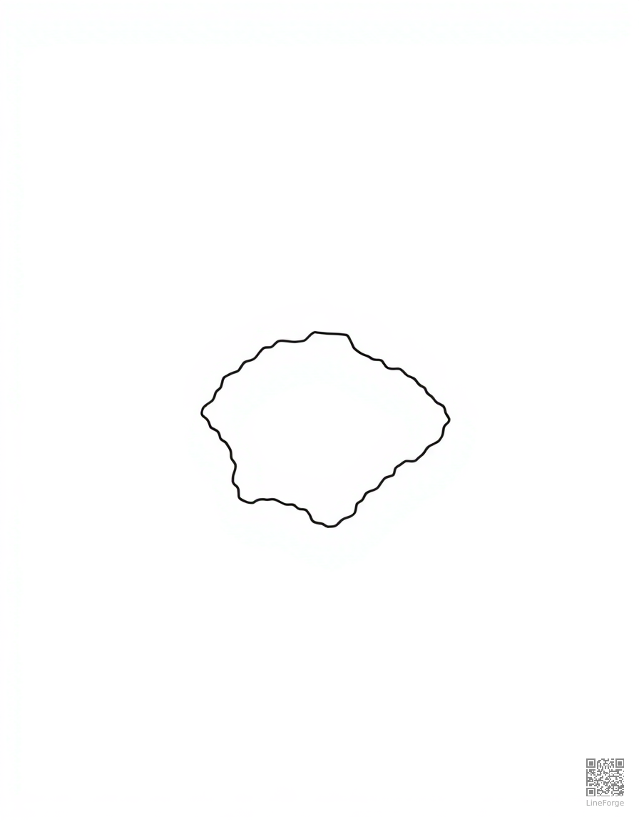coral atoll viewed from above coloring page Minimal style - free printable