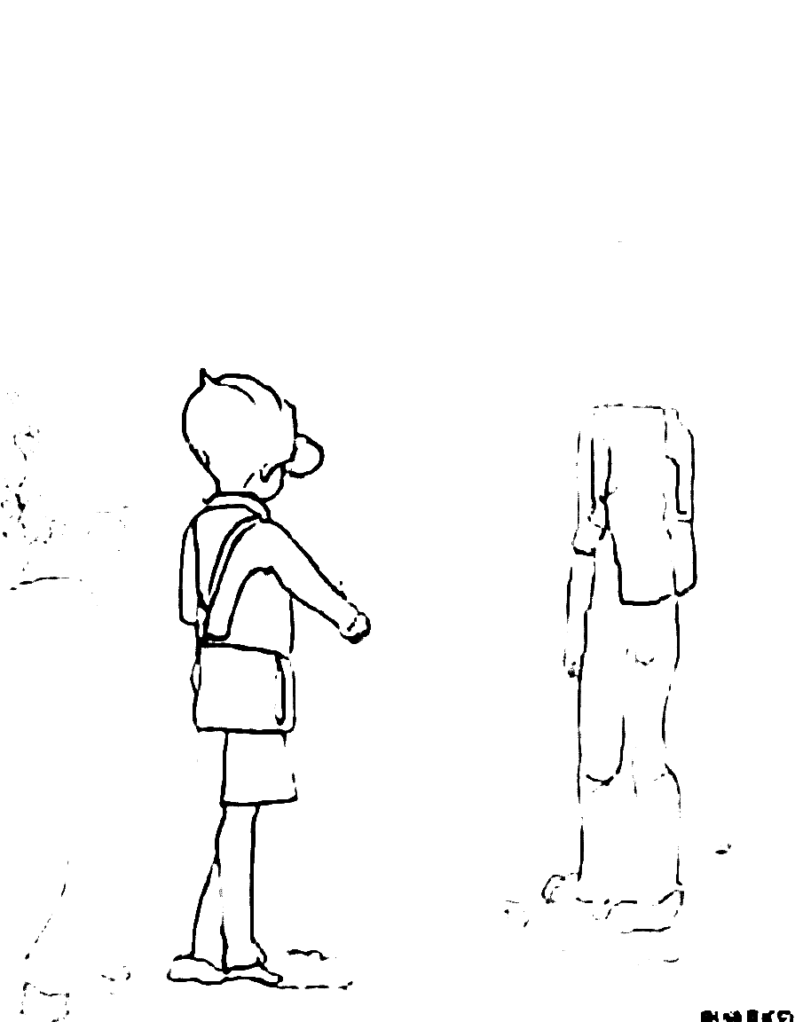 Free children on the beach building sand castles., from the side in full profile view, in a garden with vines and stone walls coloring page in contour style — printable line art