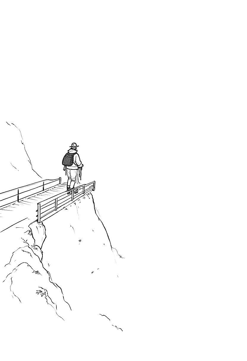 a traveler crossing a mountain pass in deep snow coloring page Hiroshige style free printable