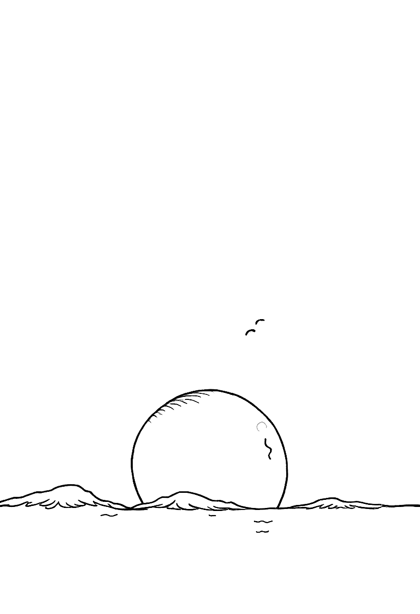 a full moon over the sea with waves below coloring page Hiroshige style - free printable