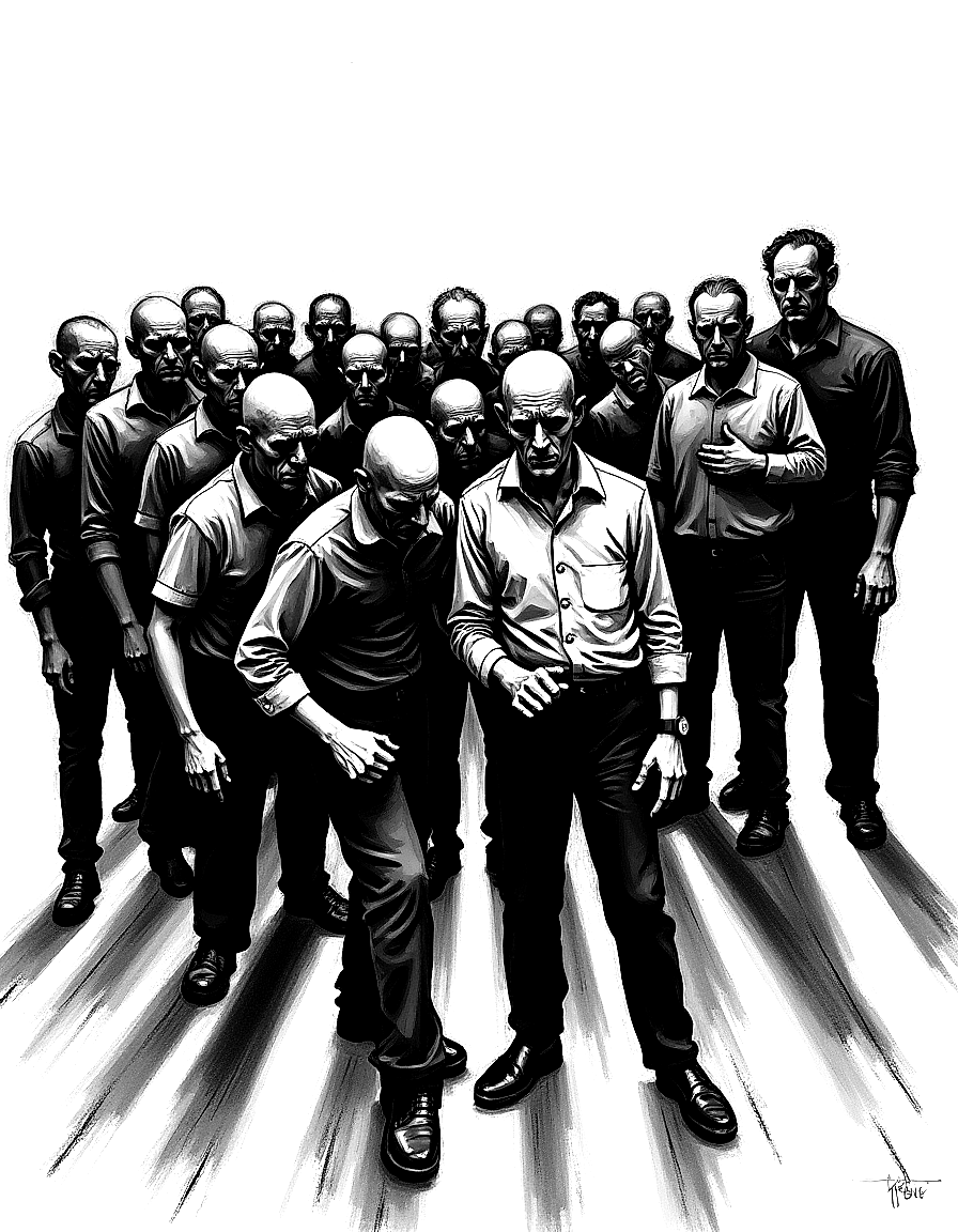 a crowd of people pressing forward together coloring page Kollwitz style free printable