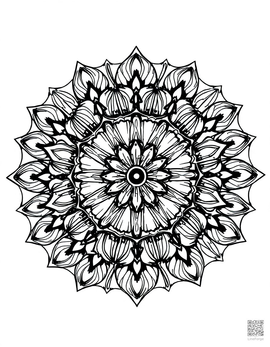 mandala with butterfly wing designs coloring page Manga style - free printable
