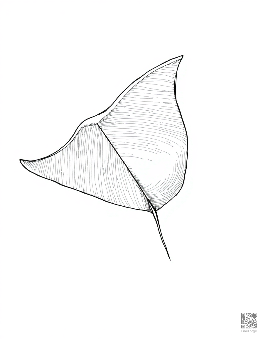 manta ray gliding through clear water coloring page Crosshatch style - free printable