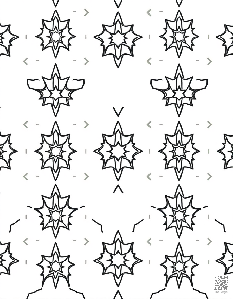 moroccan tile mosaic repeating pattern coloring page Minimal style - free printable