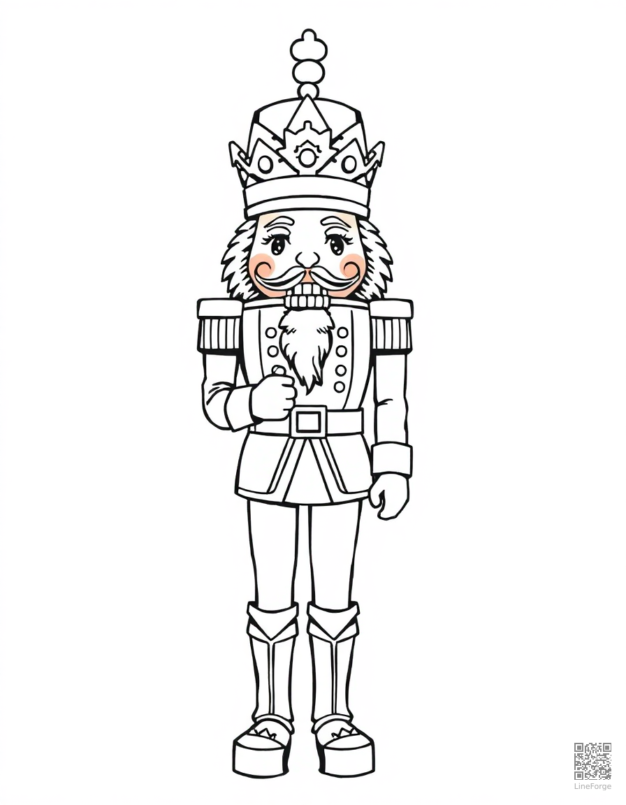 nutcracker soldier standing guard coloring page Manga style - free printable