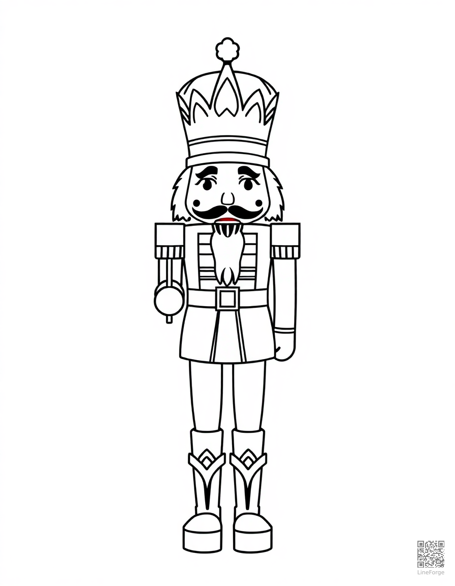 nutcracker soldier standing guard coloring page Minimal style - free printable