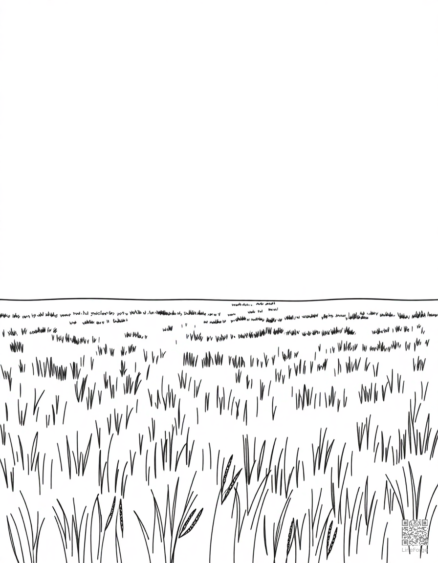 prairie grassland with distant thunderstorm coloring page Minimal style - free printable