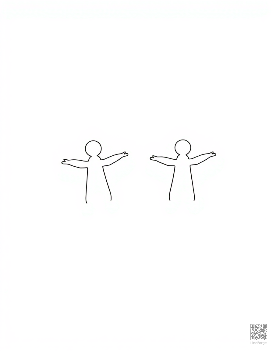 snow angels in fresh powder coloring page Minimal style - free printable