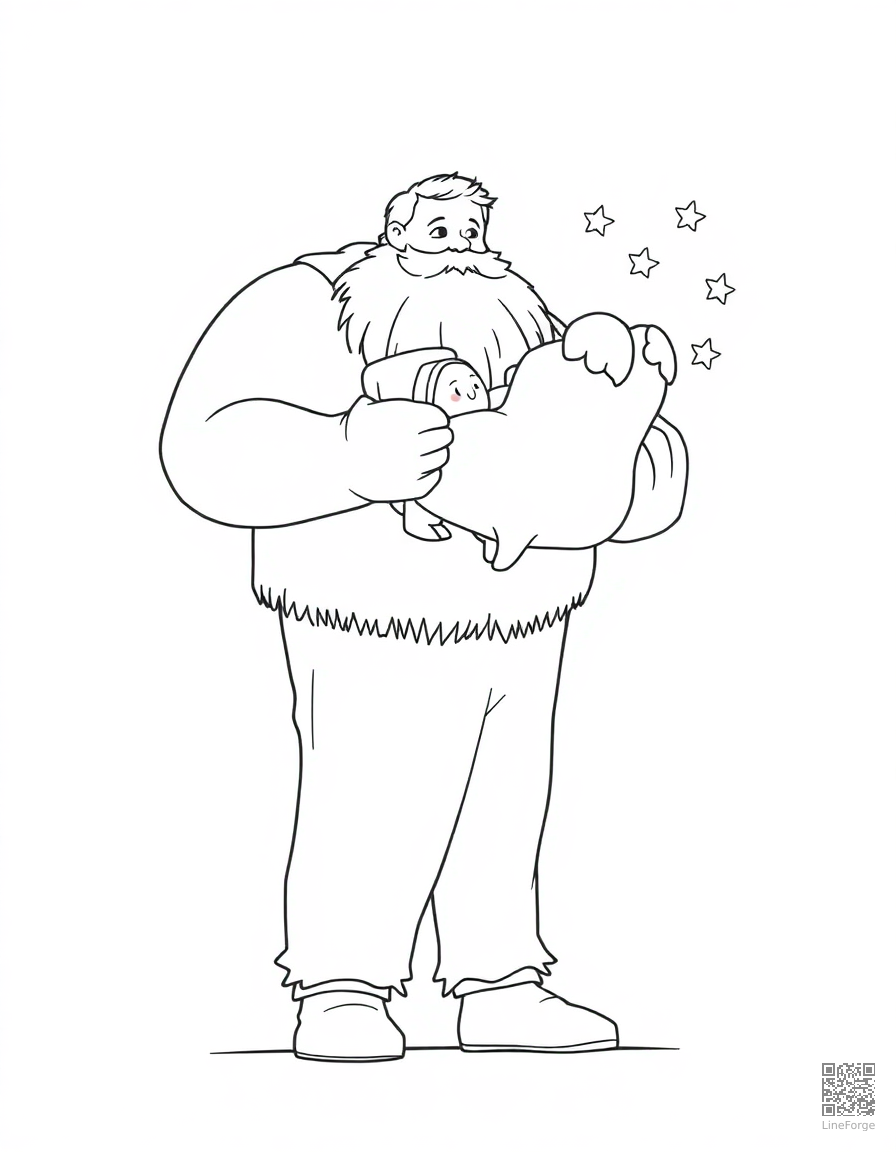 the big friendly giant carrying dreams coloring page Minimal style - free printable